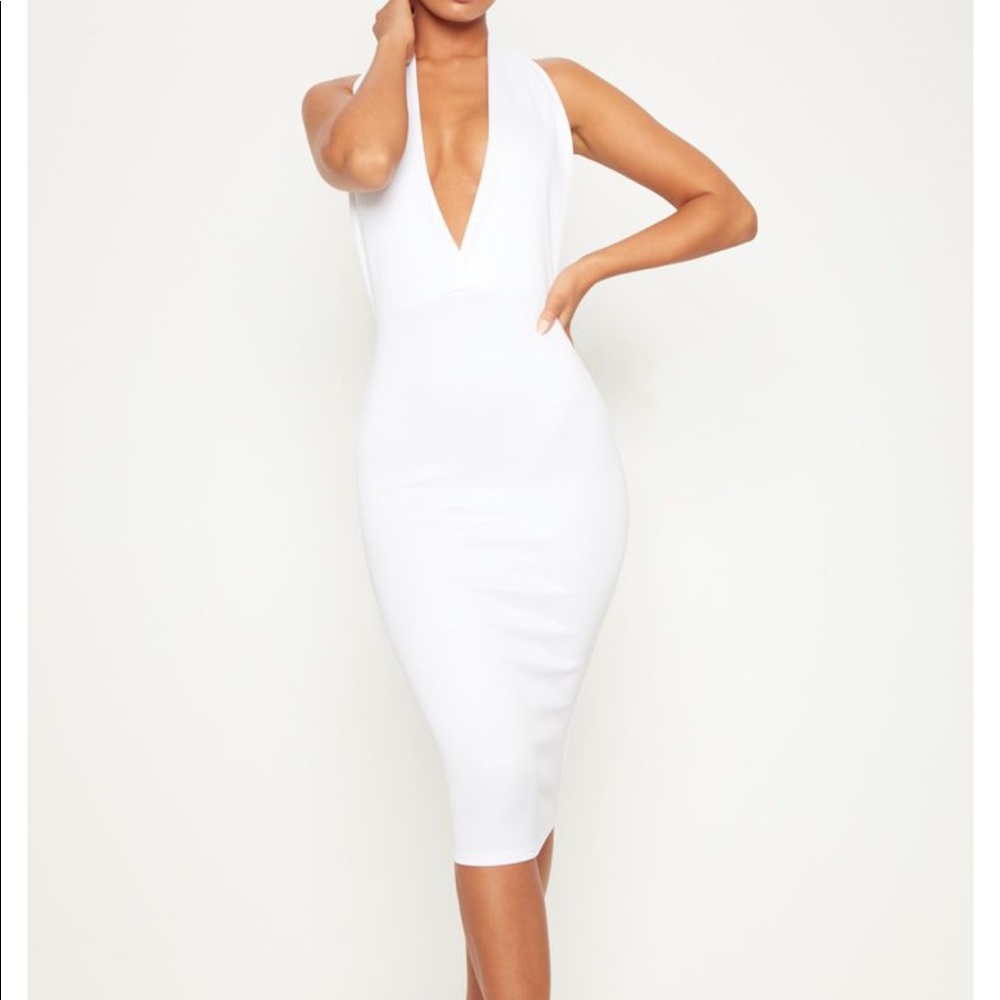 Midi halter neck dress
